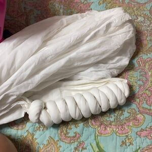 Teen Pottery Barn Tie Tab Curtain Pair Panel Set